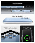 ACS08961 - Galaxy S25 Ultra Case Ultra Hybrid in Crystal Clear showing the Precision design. Tactile buttons, easy accessibility. Slim, yet durable. Additional Protection. Simply charge