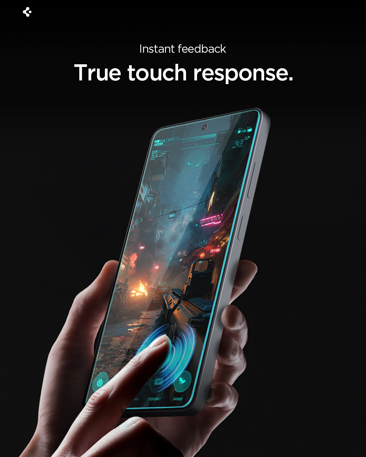 AGL11079 - Galaxy S26 Plus GLAS.tR EZ Fit Pro showing true touch response and instant feedback