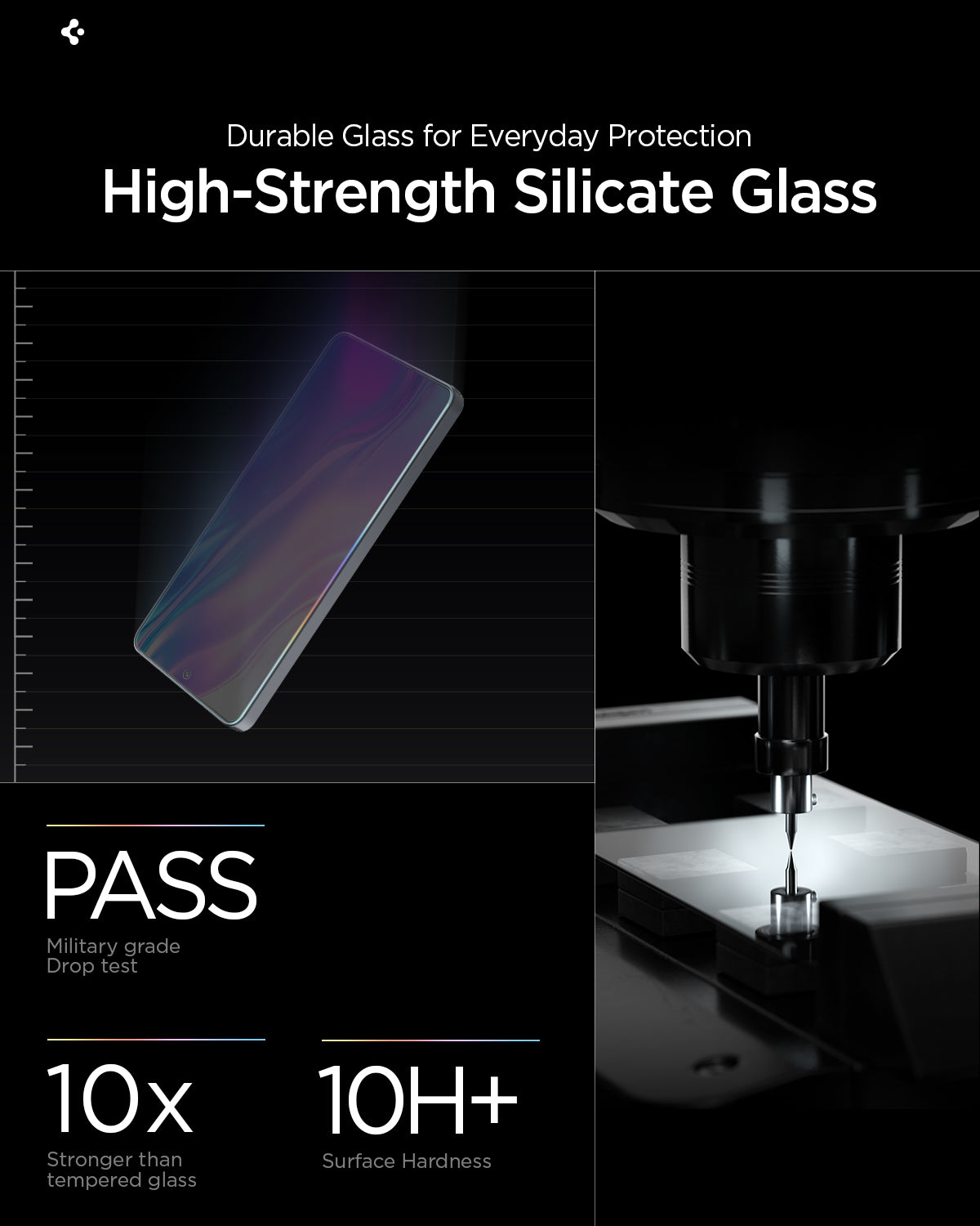 AGL11081 - Galaxy S26 Plus GLAS.tR EZ Fit Pro | Privacy showing durable glass for everyday protection. high strength silicate glass
