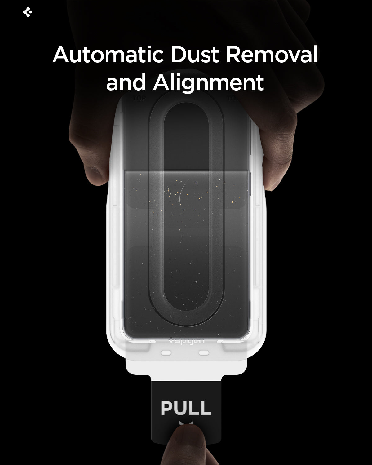 AGL11081 - Galaxy S26 Plus GLAS.tR EZ Fit Pro | Privacy showing automatic dust removal and alignment