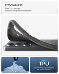 ACS11210 - Galaxy S26 Plus Liquid Air in Marble Gray showing effortless fit. soft TPU design for easy snap on installation