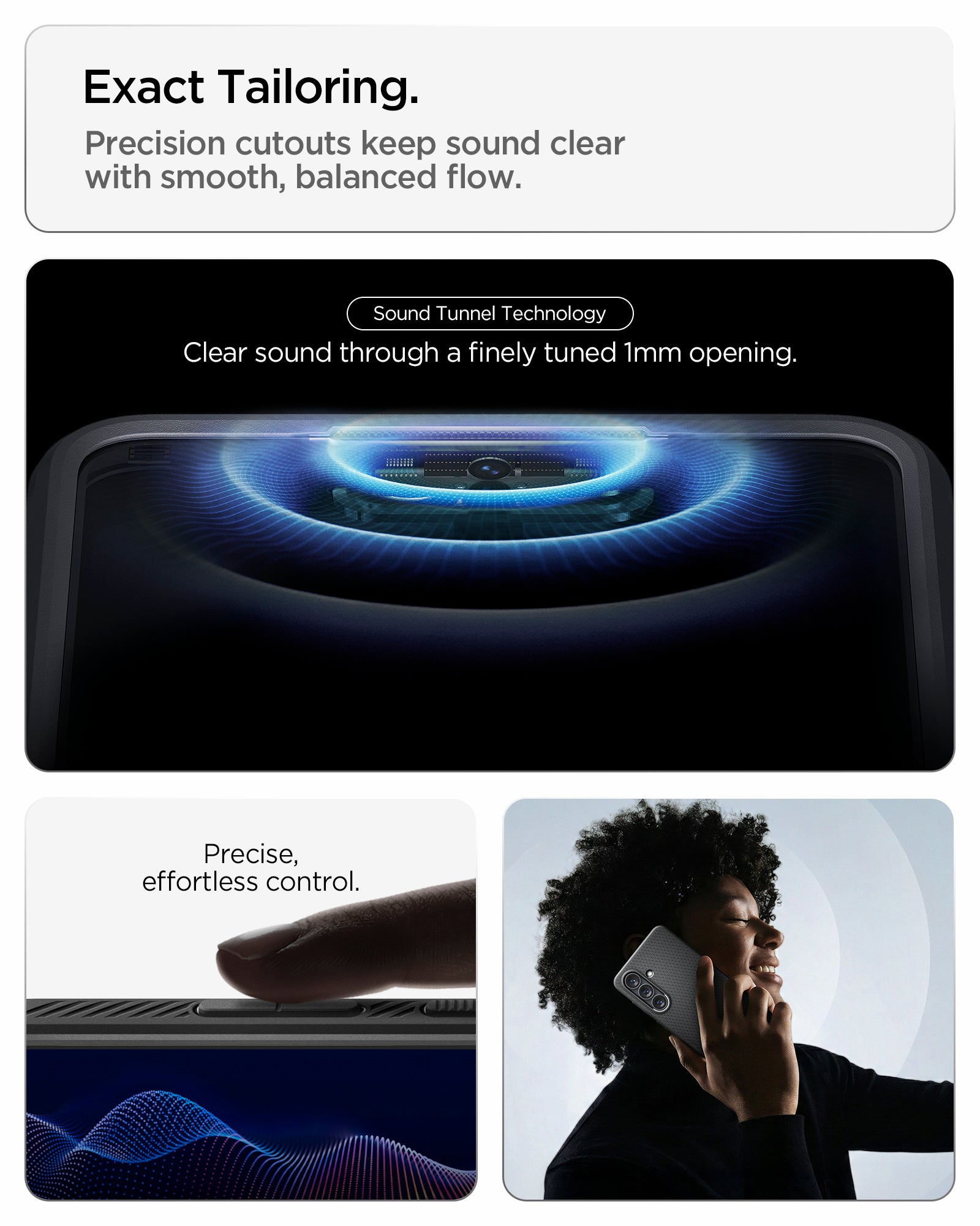 ACS11042 - Galaxy S26 Plus Liquid Air in Matte Black showing exact tailoring. precision cutouts keep sound clear with smooth balanced flow