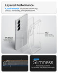 ACS11049 - Galaxy S26 Plus Case Ultra Hybrid Crystal Clear showing layered performance. a dual material structure balancing clarity flexibility and protection