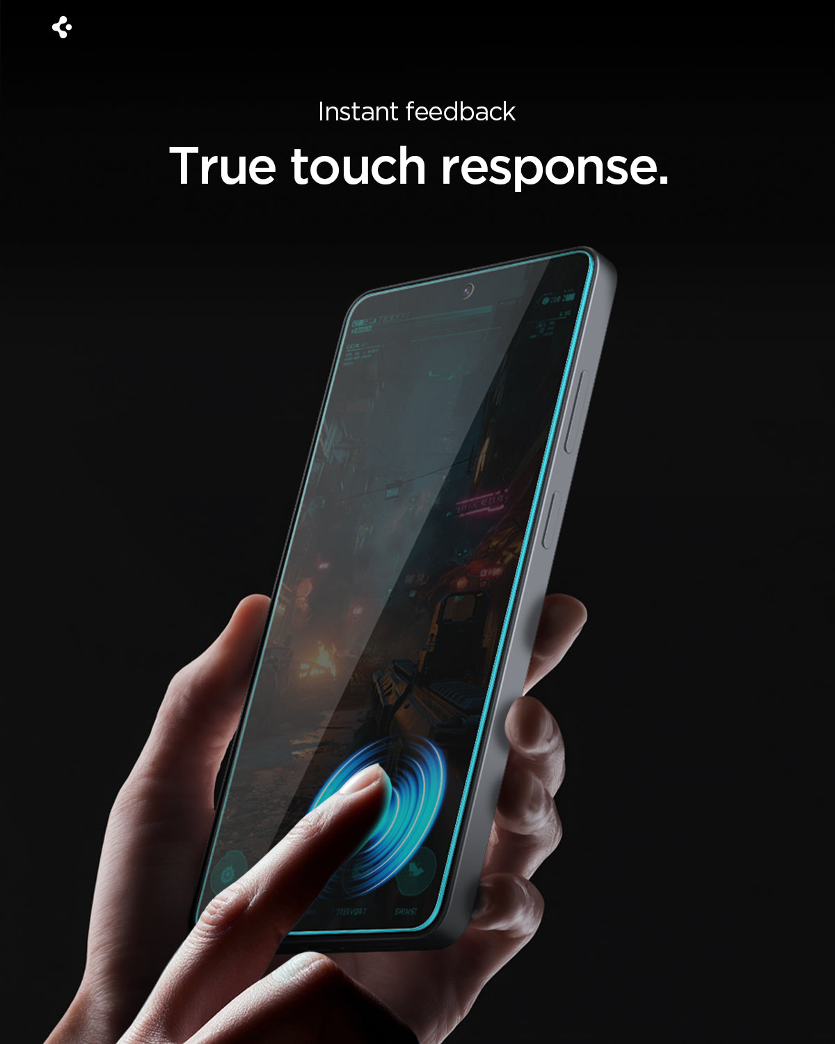 AGL11093 - Galaxy S26 GLAS.tR EZ Fit Pro | Privacy showing true touch response and instant feedback