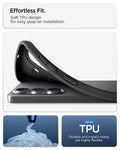 ACS11054 - Galaxy S26 Liquid Air in Matte Black showing effortless fit. soft TPU design for easy snap on installation