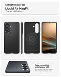 ACS11055 - Galaxy S26 Liquid Air (Mag Fit) in Matte Black showing the art of fluidity