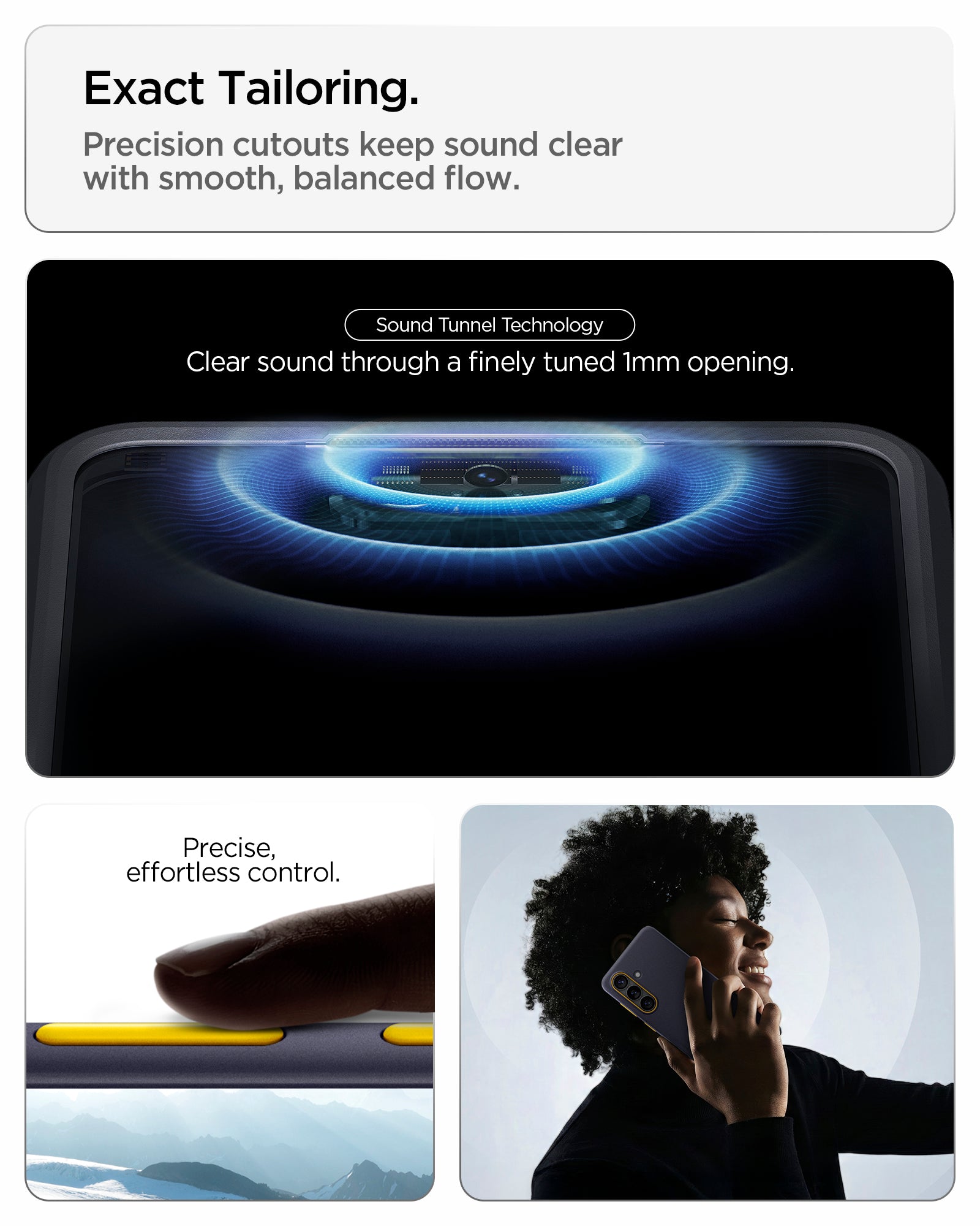 ACS11065 - Galaxy S26 Nano Pop (Mag Fit) in Blueberry Navy showing exact tailoring. precision cutouts keep sound clear with smooth balanced flow