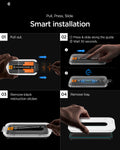 AGL11068 - Galaxy S26 Ultra GLAS.tR EZ Fit Pro showing pull, press, slide smart installaion