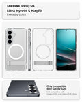 ACS11061 - Galaxy S26 Case - Ultra Hybrid S (Mag Fit) Clear White showing everyday utility ultra hybrid s magfit