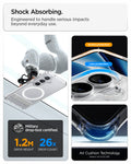 ACS11061 - Galaxy S26 Case - Ultra Hybrid S (Mag Fit) Clear White showing shock absorbing. engineered to handle serious impacts beyond everyday use
