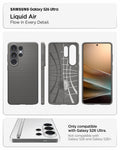ACS11204 - Galaxy S26 Ultra Liquid Air in Marble Gray showing flow in every detail about liquid air