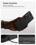 ACS11024 - Galaxy S26 Ultra Liquid Air (Mag Fit) in Matte Black showing ready anywhere. built in strap hole for easy attachment and secure carry