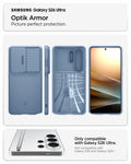 ACS11224 - Galaxy S26 Ultra Optik Armor in Light Blue showing optik armor. picture perfect protection