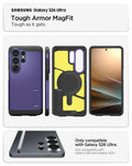 ACS11162 - Galaxy S26 Ultra Case Tough Armor (Mag Fit) Ash Violet showing compatibility and tough as it gets