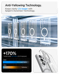 ACS10958 - Galaxy S26 Ultra Case Ultra Hybrid (Mag Fit) Crystal Clear showing anti yellowing technology keeps clarity 1.7x longer with spigen's duraclear technology