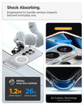 ACS11032 - Galaxy S26 Ultra Case - Ultra Hybrid S (Mag Fit) Clear White showing shock absorbing. engineered to handle serious impacts beyond everyday use