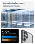 ACS11031 - Galaxy S26 Ultra Case Ultra Hybrid Space Crystal showing anti yellowing technology keeps clarity 1.7x longer with spigen's duraclear technology