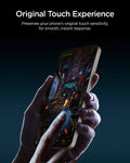 AGL11810 - Galaxy S26 FE GLAS.tR EZ Fit Pro showing screen protector maintaining original touch sensitivity for smooth and responsive screen interaction