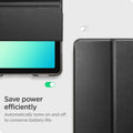 ACS10553 - Galaxy Tab A Series - Smart Fold Matte Black showing save power efficiently.