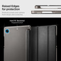 ACS11175 - Galaxy Tab A Series - Smart Fold showing raised edges for protection. protects screen and camera from drops and scratches.