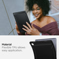 ACS01562 - Galaxy Tab A7 Case Rugged Armor in matte black material. Flexible TPU allows easy application.