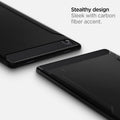 ACS01562 - Galaxy Tab A7 Case Rugged Armor in matte black stealthy design sleek with carbon fiber accent.