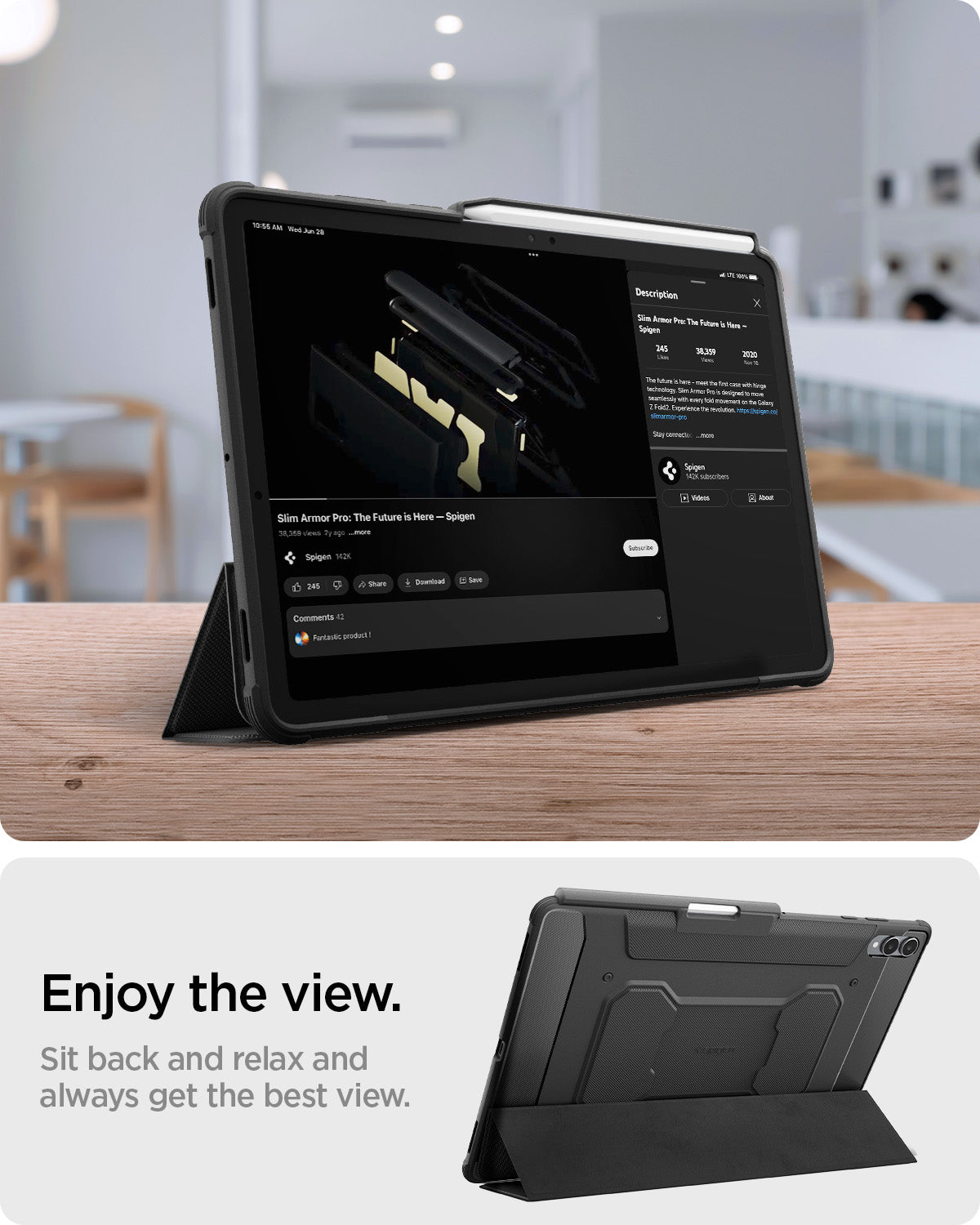 ACS10149 - Galaxy Tab S11 Rugged Armor Pro showing enjoy the view