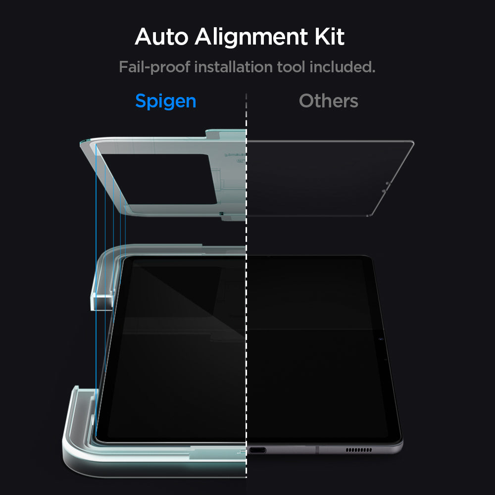 AGL02032 - Galaxy Tab S8 Screen Protector EZ Fit GLAS.tR auto alignment kit fail proof installation tool included