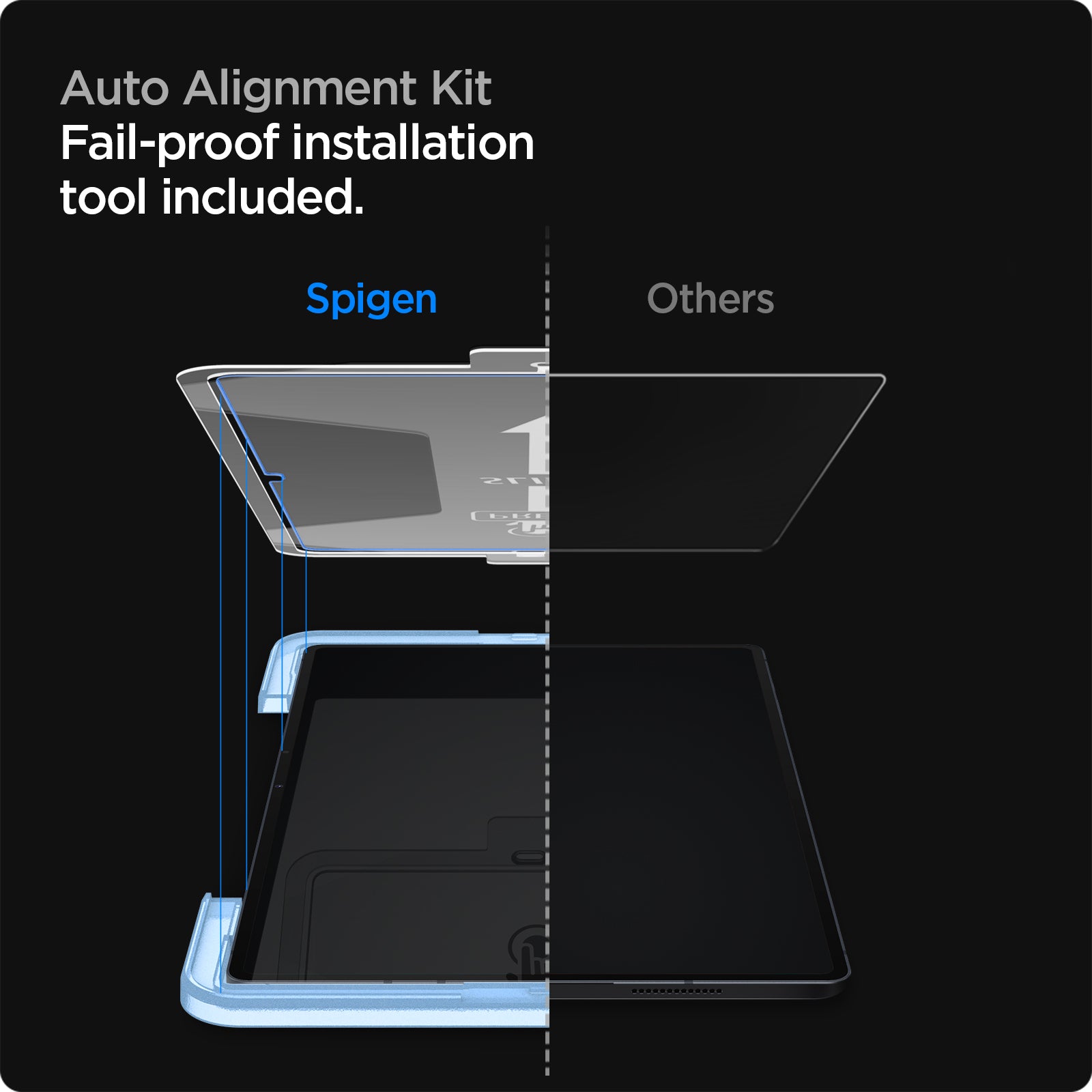 AGL04226 - Galaxy Tab S8 Ultra Screen Protector EZ Fit GLAS.tR auto alignment kit fail proof installation tool included