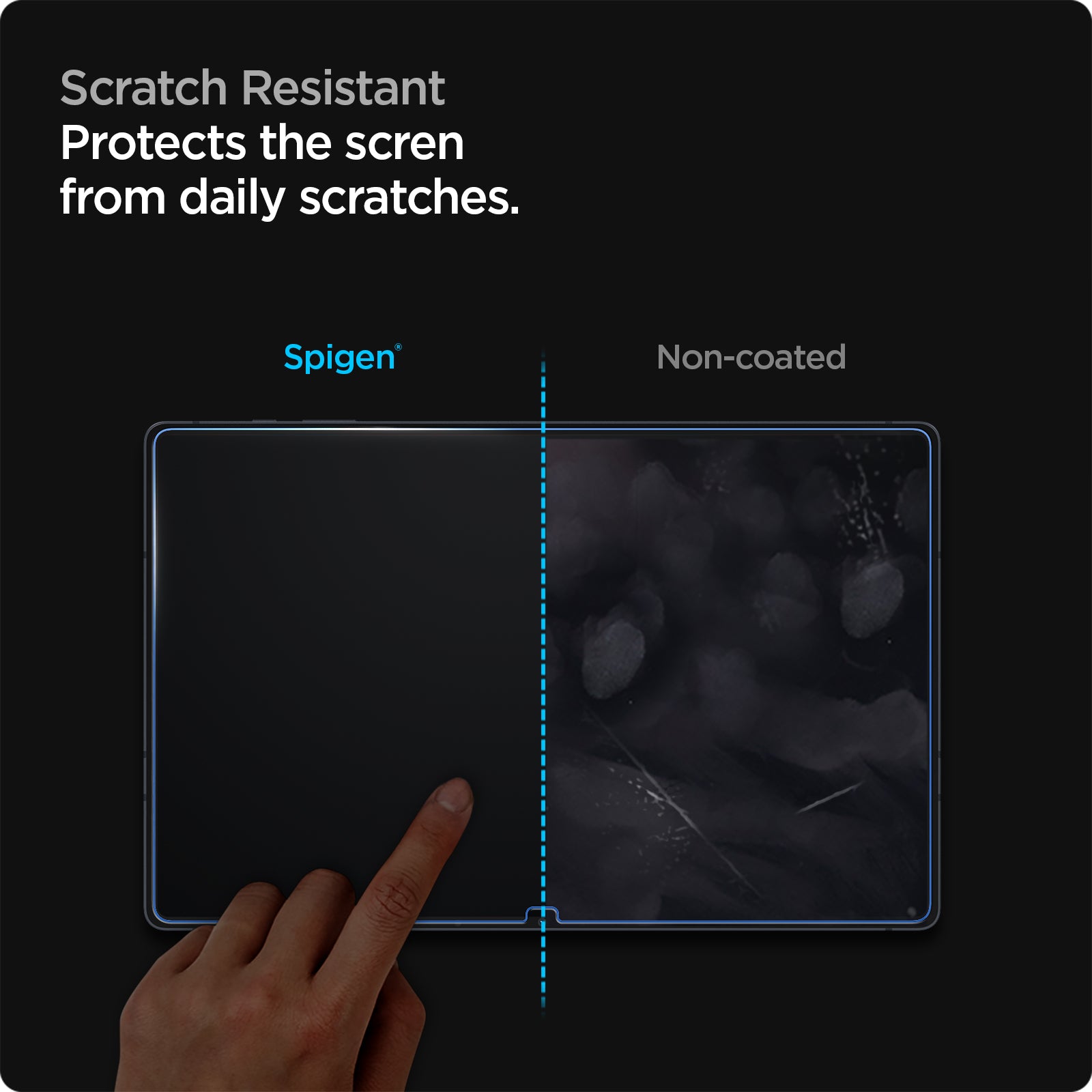 AGL04226 - Galaxy Tab S8 Ultra Screen Protector EZ Fit GLAS.tR scratch resistant protects the screen from daily scratches.