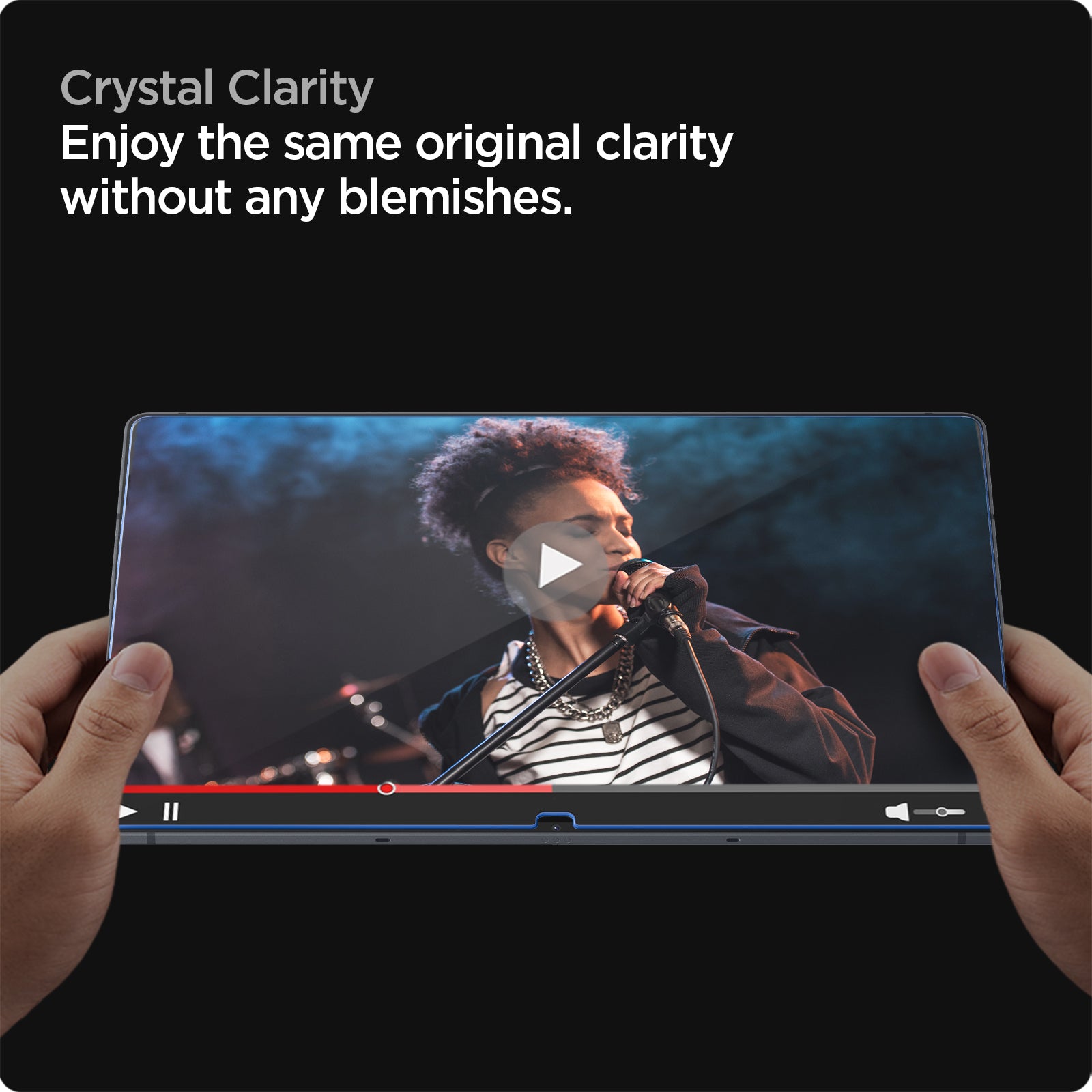 AGL04226 - Galaxy Tab S8 Ultra Screen Protector EZ Fit GLAS.tR crystal clarity. Enjoy the same original clarity without any blemishes.