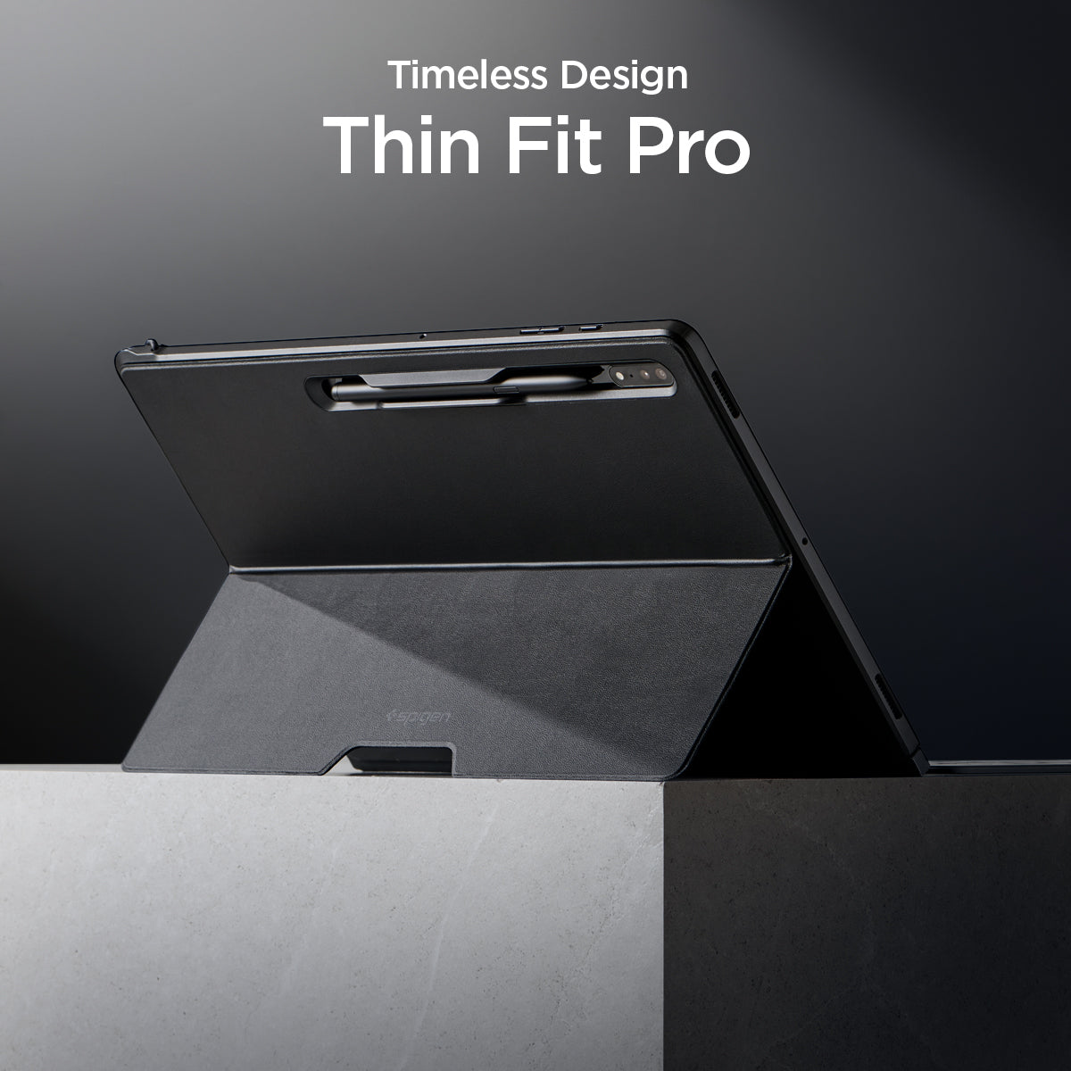 ACS04342 - Galaxy Tab S8 Ultra Case Thin Fit Pro in black timeless design. Thin fit pro.