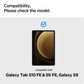 AGL07002 - Galaxy Tab S9 FE Series Screen Protector EZ FIT GLAS.tR compatibility. Please check the model and year of the galaxy tab. only compatible with galaxy tab s10 fe, s9 fe, galaxy s9