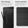 ACS06540 - Galaxy Tab S9 Case Rugged Armor Pro in black S pen storage. Easily access and store your S pen on the go. Screen protection. Screen cover keeps the display scratch free.