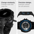 ACS03830 - Galaxy Watch 5/4 (44mm) Case Rugged Armor Pro in black charge wirelessly. Charge on with the case on. Precision design. Precise cutout for all sensors.