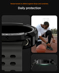 ACS10006 - Galaxy Watch 8 44mm Rugged Armor showing raised bezels to defend against drops and scratches. Daily protection.