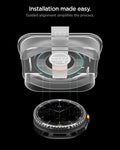 AGL09877 - Galaxy Watch 8 46mm GLAS.tR EZ Fit showing installation made easy. guided alignment simplifies the process.