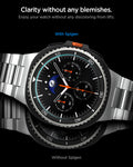 AGL09877 - Galaxy Watch 8 46mm GLAS.tR EZ Fit showing clarity without any blemishes. Enjoy your watch without any discoloring from lifts.