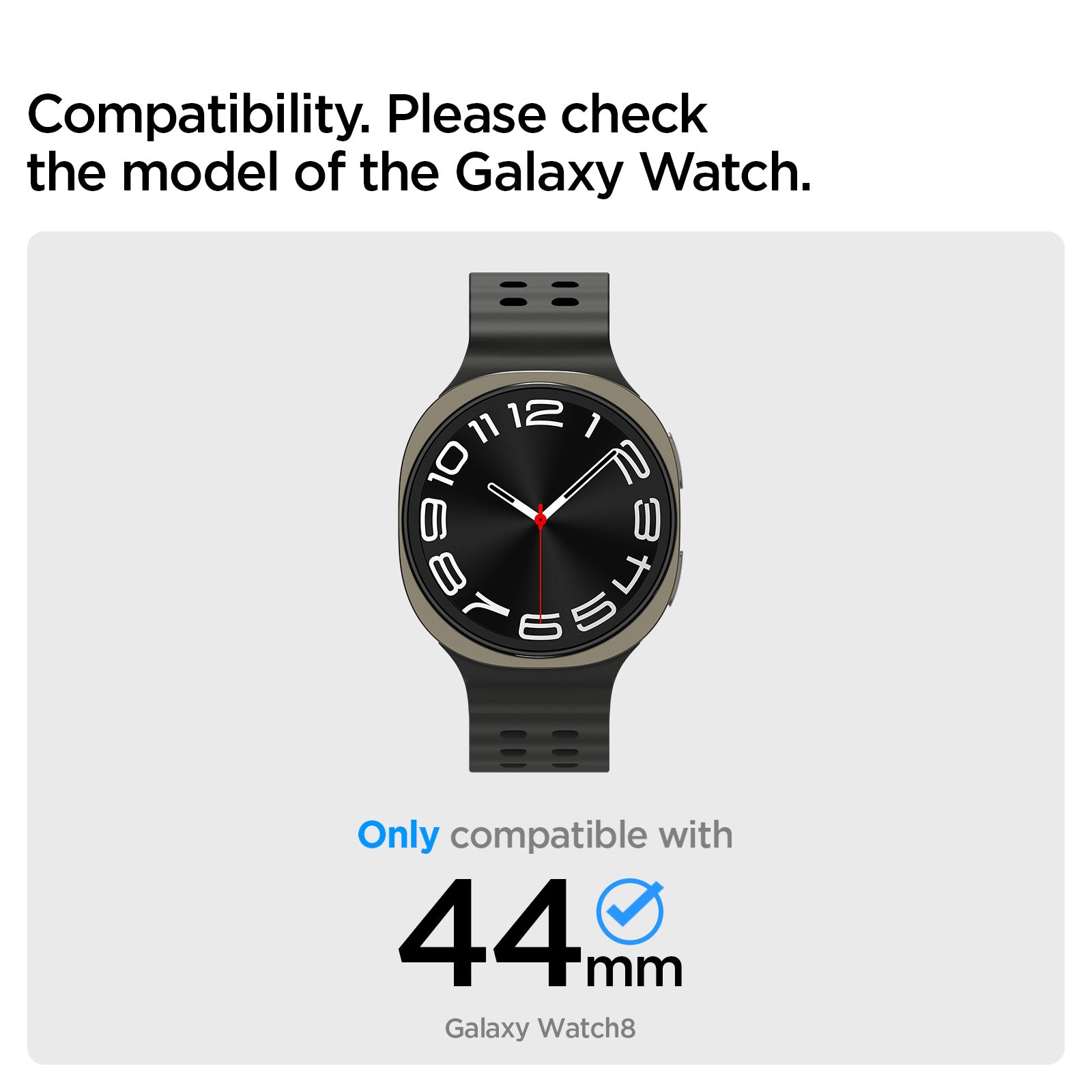 ACS10009 - Galaxy Watch 8 44mm Bezel Tune in sliver compatibility. please check the model of the galaxy watch. only compatible with galaxy watch 8 44mm
