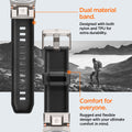 AMP10118 - Galaxy Watch 8 Series DuraPro Armor band in black showing the dual material band and comfort for everyone