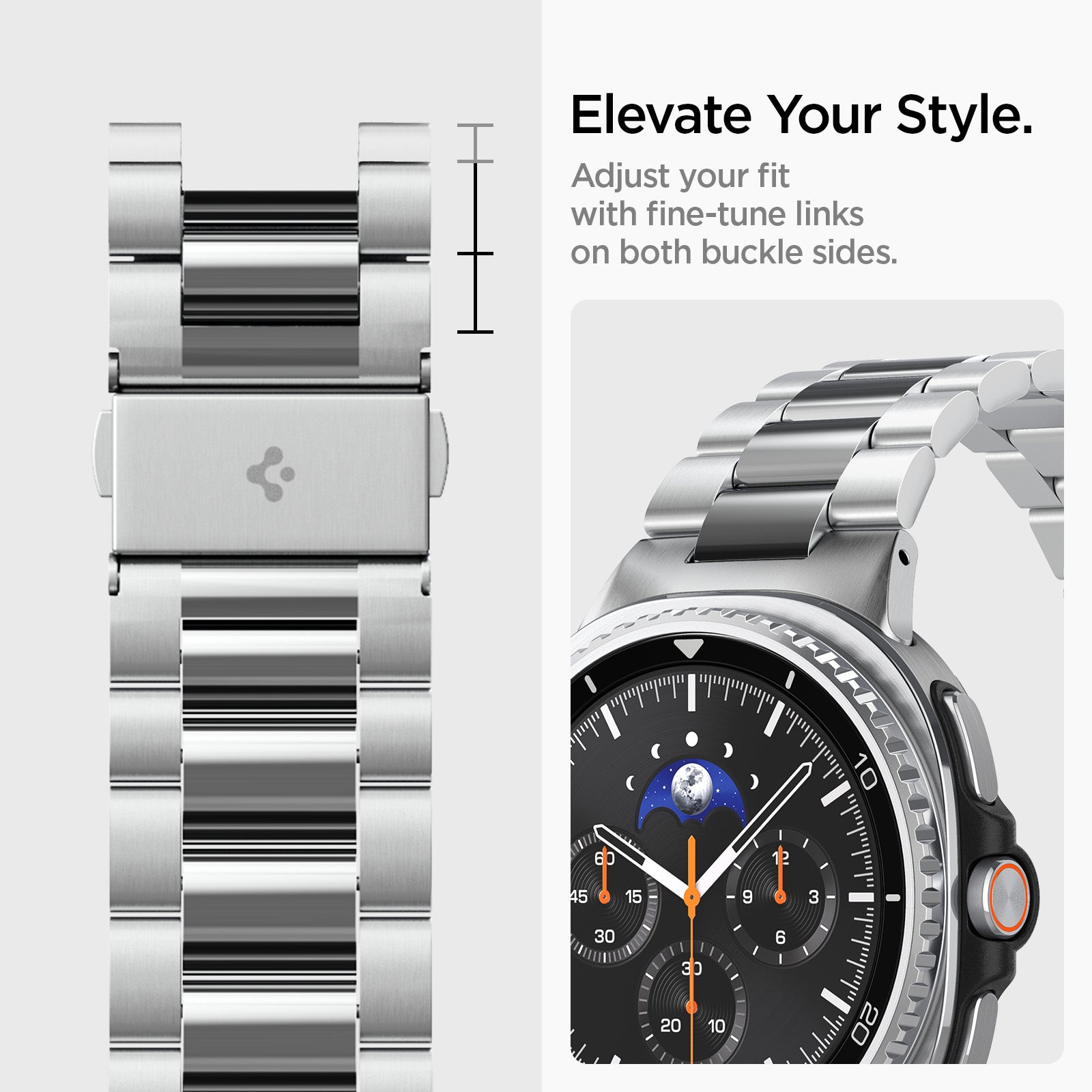 AMP10120 - Galaxy Watch 8 Series - Modern Fit 316L Band showing elevate your style