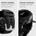 ACS02066 - Galaxy Watch Active 2 (44mm) Case Rugged Armor Pro in black perfect stability slide and lock it for secure fit. charge wirelessly. charge with the case on.