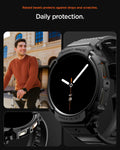 ACS10007 - Galaxy Watch 8 Rugged Armor Pro showing raised bezels to defend against drops and scratches. Daily protection.