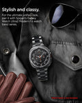 ACS11618 - SWUb Bezel Tune Pro Silver showing SWUb bezel ring on a watch laid on a leather jacket with sunglasses and gloves nearby