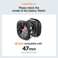 ACS11609 - Galaxy Watch Ultra Series Thin Fit 360 showing Galaxy Watch Ultra case compatibility chart, only fitting the 47mm Watch Ultra2 model