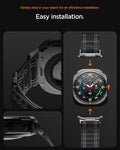 AMP10146 - Galaxy Watch Ultra WBF0 in black showing simply slide in your watch for an effortless installation.