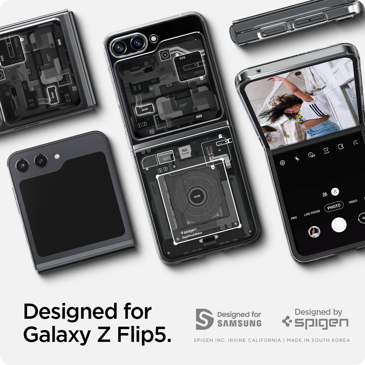 ACS06971 - Galaxy Z Flip 5 Case AirSkin Zero One showing the compatibility only with Galaxy Z Flip 5