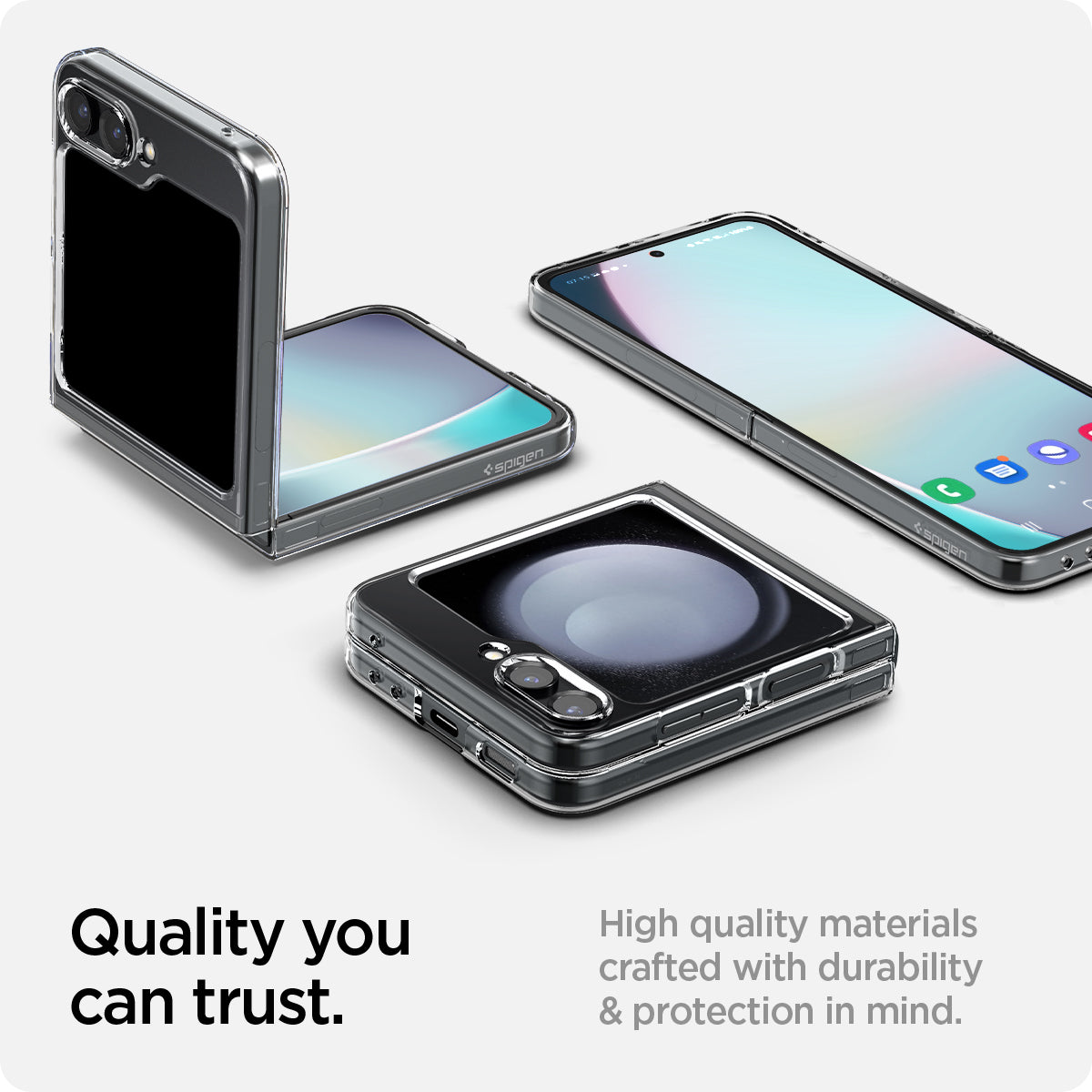 ACS06971 - Galaxy Z Flip 5 Case AirSkin Zero One showing the quality you can trust. High quality materials crafted with durability & protection in mind
