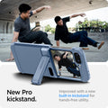 ACS08361 - Galaxy Z Flip 7 FE Case Tough Armor Pro in Sierra Blue showing the new pro kickstand. Improved with a new built-in kickstand for hands-free utility