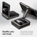 ACS08360 - Galaxy Z Flip 7 FE Case Tough Armor Pro in Gunmetal showing the quality you can trust. High quality materials crafted with durability & protection in mind